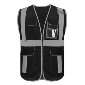 Best Quality Custom Logo Winter Breathable 100% Cotton Security Guard <b>Vest</b> Men's High Visibility <b>Reflective</b> Safety Workwear - Product Image 4