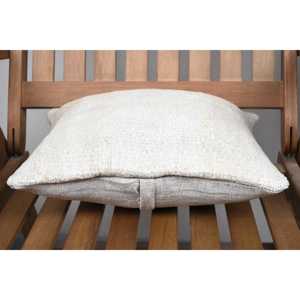 Beige Wool Rug 14x14 Inch Woven Vintage Pattern <b>Pillow</b> Rustic/Primitive Style - Product Image 5