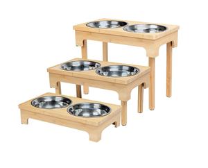 Best Quality 500ml Stainless Steel Pet Food <b>Bowl</b> Customizable Eco-Friendly Dog Feeder New Design Wood Box Packed for <b>Cats</b> Dogs - Product Image 5