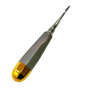 Extraction dentaire légère 3mm Extracteur de racine Manche doré Extraction dentaire allemande en acier inoxydable Instruments médicaux - Product Image 1