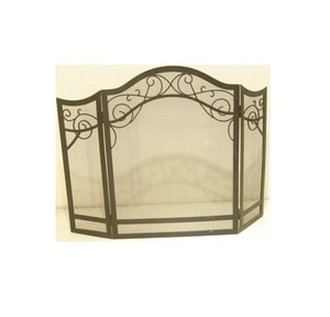 Écran de cheminée en fer à panneau unique noir pour usage décoratif intérieur et extérieur - Product Image 4