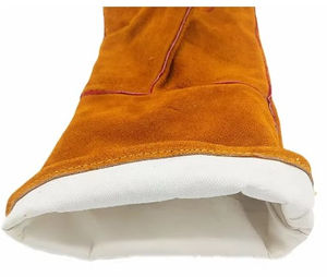 Gants de soudage MIG résistant à la chaleur en cuir vêtements de protection Gants de soudage MIG robustes avec gants de soudage résistants aux flammes - Product Image 3