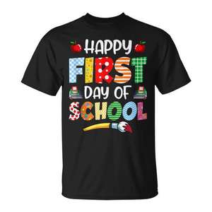 Camiseta de Feliz Día de Regreso a Clases para Maestros y Niños, Ropa para el Regreso a Clases - Product Image 1