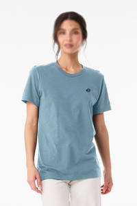 Camiseta de punto compacto de algodón para hombre, cuello redondo, color sólido, transpirable, duradera, informal, para verano, para actividades al aire libre - Product Image 4