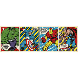 Marvel Comics Retro Longline <b>Poster</b> Paper Framed Wall Art Abstract Design - Product Image 1