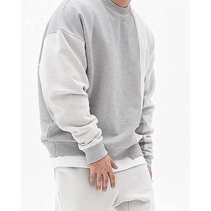 Unisex Basic Crewneck <b>Sweatshirt</b> Solid Color <b>Black</b> Cotton Pullover Factory Direct Blank Apparel for Custom Logo - Product Image 3