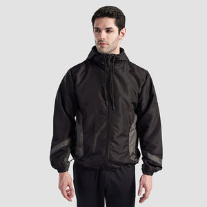 Veste coupe-vent imperméable pour hommes avec logo personnalisé OEM-Légère et respirante, parfaite pour la randonnée - Product Image 1