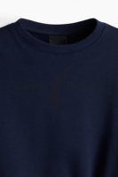 Sweat-shirt en coton vierge de qualité supérieure pour homme et femme, coupe ample, col ras du cou, avec logo personnalisé, style épaules tombantes