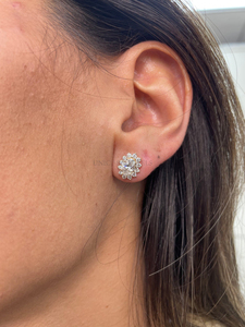 Élégantes boucles d'oreilles en or 10k 14k 18k avec diamants de laboratoire certifiés IGI, pièce de bijouterie finie à la main en or jaune, rose et blanc, création de designer - Product Image 6