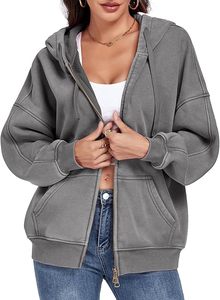 Sudadera con capucha urbana de gran tamaño para hombre Lavado ácido Acabado retro Sudadera con capucha urbana para mujer - Product Image 5