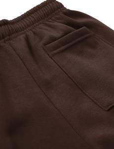 Pantalones cortos de cintura elástica con logotipo personalizado para hombre, Shorts de lana para el sudor, lisos - Product Image 6