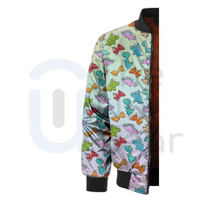 Chaqueta Bomber para Hombre de Alta Calidad al por Mayor, Cuello Alto, Cierre de Cremallera Personalizado, Ecológica, Moderna, Estilo Universitario - Product Image 3