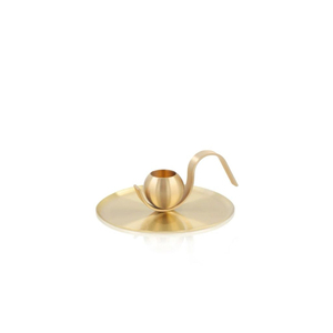 <b>Brass</b> <b>Candlestick</b> <b>Holder</b> Set of 2 Durable Home Christmas Party Decoration Metal Taper Candle <b>Holders</b> Gold Finish - Product Image 2