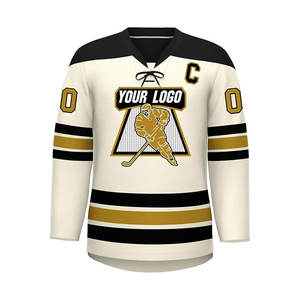 Maillot de hockey sur glace personnalisé pour homme, lettres brodées personnalisées, broderie, grande taille, manches longues, service OEM - Product Image 4