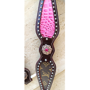 Thiết Kế Mới Chất Lượng Cao Cao Cấp Horse Show Yên Tack Phía Tây Da Headstall Cổ Áo Ngực - Product Image 3