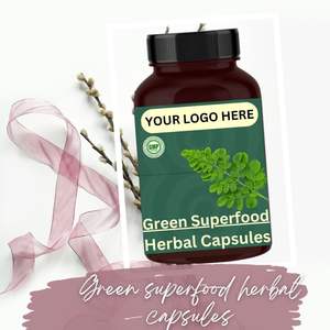 Compléments alimentaires à base de superaliments verts personnalisables à marque privée, capsules, non destinés aux femmes enceintes, stimulant énergétique - Product Image 2