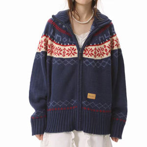 IMB146 Cárdigan de punto con cuello levantado de Jacquard de estilo étnico para <span class=keywords><strong>hombre</strong></span> - Product Image 5