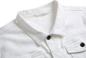 Veste en jean pour l'hiver, durable, décontractée, longueur mi-longue, effet usé, style streetwear, pour occasions formelles et streetwear, respirante - Product Image 4