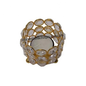 Luxury Hot <b>Sale</b> Silver Crystal Tealight Candle Holder Table Centerpieces Votive T <b>Light</b> Candle Holder - Product Image 3