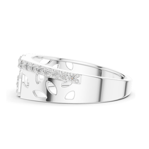 Bague en diamant de culture pour femme, poids total 0,35 carat, clarté VVS-VS EF, disponible en or rose, or jaune, or blanc et argent sterling - Product Image 4