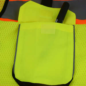 Chaleco de construcción de malla de poliéster de alta visibilidad personalizado al por mayor, chaleco de seguridad de talla grande de estilo informal con características de trabajo reflectantes - Product Image 5