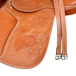 Selle en cuir véritable et bois respirante pour l'équitation, dressage western et courses, tailles personnalisables, fabriquée au Pakistan - Product Image 4