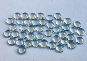 ฟ้าธรรมชาติบุษราคัม3,4,5,6,7,8,9,10,มม. กลม Cabochon-หลวมฟ้าบุษราคัมรอบ - Product Image 3