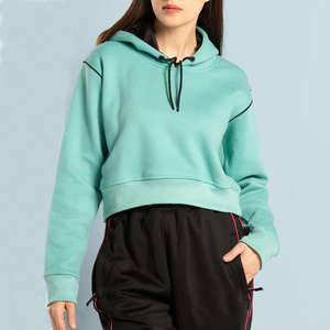 เสื้อฮู้ดดี้ผู้หญิงพิมพ์ลายใหม่สำหรับฤดูหนาว โลโก้ด้านหน้า คุณภาพสูง ซิปครึ่งตัว ผ้าแคนวาส 100% ระบายอากาศ แห้งเร็ว - Product Image 1