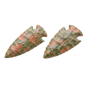 Pointes de flèche en pierre naturelle Unakite, pointes de flèche en cristal de jaspe fantaisie pour la guérison, vente en gros de pierres précieuses et de cristaux - Product Image 2
