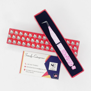 Pinzas de Precisión Profesionales para Pestañas, Personalizadas, de 90 Grados, con Punta de Fibra Hello Kitty, de Acero Inoxidable, Antiestáticas, Duraderas - Product Image 4