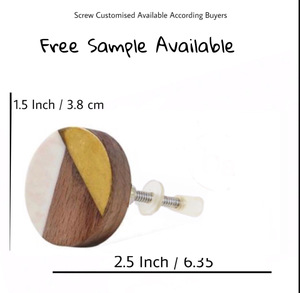 Tricolore commode salle de bain armoire boutons artisanat résine bois laiton tiroir porte tirer poignée exportation qualité cuisine hôtel Villa - Product Image 3