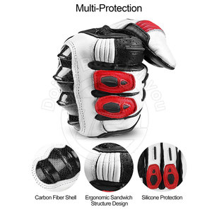 Guante de cuero para motocicleta Guantes para montar en motocicleta con pantalla táctil para hombres Hecho en Pakistán - Product Image 2