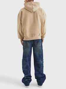 Fabricantes de alta calidad Drop Shoulder Luxury Heavy Weight Cotton Oversized 400 500gsm Pull Up Men Cropped Boxy Hoodies - Product Image 4