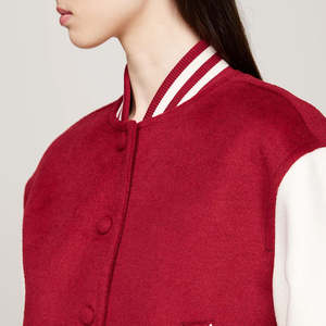 Chaqueta Vaquera Corta Estilo Universitario para Mujer, Chaqueta Deportiva Personalizada con Letras Bordadas, Prenda Exterior de Algodón Transpirable - Product Image 3