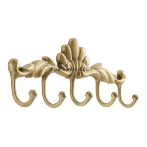 Crochet et cintres de décoration murale antique de qualité supérieure Standard nouvelle arrivée crochets et rails muraux plaqués or en laiton de grande taille - Product Image 2