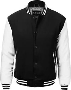 Veste universitaire pour homme fabriquée directement en usine, col montant, logo frontal, matière laine/polyester, imperméable et coupe-vent, tailles personnalisables - Product Image 4