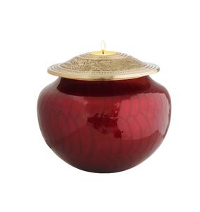 Bougie Urne de crémation pour les cendres humaines-Grande urne à bougie en or rouge-Urne décorative pour l'affichage des cendres à la maison-Belle moderne - Product Image 1