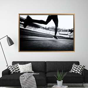 ยกระดับพื้นที่ของคุณด้วยผ้าใบพิมพ์ลาย: ภาพตกแต่งผนังธีมกีฬาและยิม,1P:กรอบสีทอง - Product Image 1