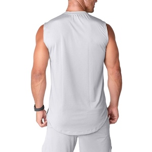 190 Gsm Round Neck Sleeveless Regular Fit Muscle Bodybuilding Fitness Wear Blank Plain Low Price Sportswear Trendy Tank Top - Product Image 3