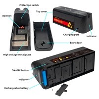 Piège à rats électronique à haute tension, contrôle instantané des rongeurs, matériau ABS durable, dispositif sûr pour attraper les souris à l'intérieur, pour usage domestique