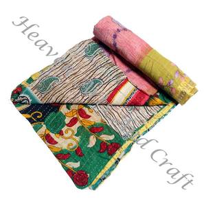 Kantha <b>Quilt</b> Gudari Kantha <b>Quilt</b> Gudari Hot Selling Wholesale Gold Supplier GD2041 Handmade Kantha <b>Quilt</b> Cotton Printed <b>Indian</b> - Product Image 5