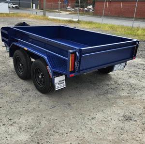 Remolque Hidráulico Azul con Función de Inclinación, Eje Doble, Transporte Agrícola, Diseño de 4 Ruedas, Alto Nivel de Seguridad - Product Image 2