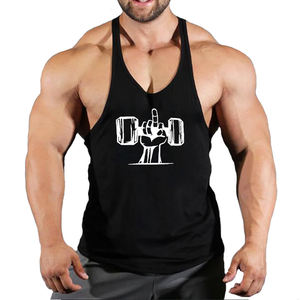 Camiseta sin mangas para hombre, camiseta sin mangas para gimnasio, chaleco de entrenamiento deportivo transpirable, camiseta sin mangas de algodón informal, venta al por mayor, OEM ODM - Product Image 4