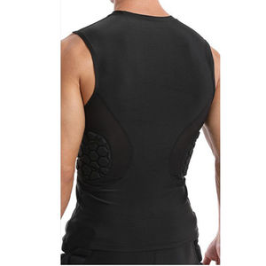 Chemise de compression protectrice personnalisée pour hommes, rembourrage de soutien de la poitrine, vêtements de sport athlétiques de haute qualité, vente en gros - Product Image 6