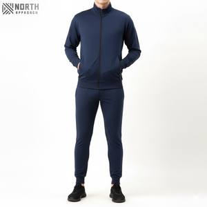 Survêtement de jogging pour hommes, 100% coton, de meilleure qualité du fabricant, coupe régulière, avec fermeture éclair, pour l'hiver et l'extérieur, avec logo, style d'ensemble - Product Image 3