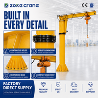 Grue à flèche sur colonne personnalisable de 1 à 5 tonnes, grue à flèche électrique autoportante avec longueur de bras sur mesure pour ateliers d'usine
