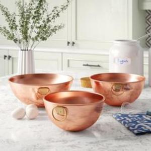 Bol de service traditionnel indien en cuivre pour la présentation de la cuisine authentique lors des dîners de famille fêtes festives ou restaurant utilisation - Product Image 1