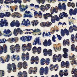 Piedra preciosa de sodalita para pares de pendientes a precio mayorista - Product Image 3