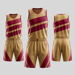 Maillot de basket-ball personnalisé pour hommes, uniforme de basket-ball de haute qualité, short de basket-ball d'été respirant et réversible certifié BSCI - Product Image 2