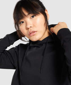 Sudadera con Capucha de Forro Polar Negro Estampada Personalizada para Mujer, Sudadera Cálida de Manga Larga, Suave y Acogedora con Bolsillo Tipo Canguro, Informal para Uso Diario - Product Image 4